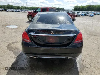 2017 Mercedes-Benz C 300 with VIN 55SWF4KB6HU184659, listed as a Copart auction lot 54953315 with 61,337 mi miles and Salvage Title. Bid and sale history available at DreamBid. Image 6.