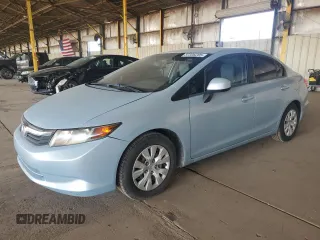 2012 Honda Civic LX z VIN 19XFB2F53CE055606, wystawiony jako Copart lot #57306205 z przebiegiem 163 480 mil mil oraz Tytuł czysty. Historia ofert i sprzedaży dostępna na DreamBid. Obrazek 1.
