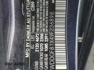 2009 Mercedes-Benz C-Class 3.0L Sport with VIN WDDGF81X49F236898, listed as a Copart auction lot 53318825 with 124,176 mi miles and Salvage Title. Bid and sale history available at carsss.com. Image 14.