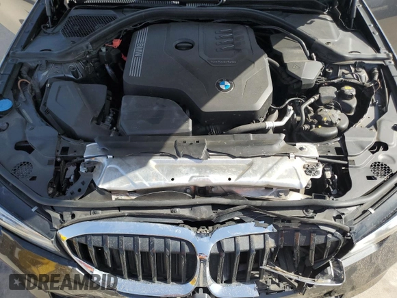 2019 BMW 3 Series 330i with VIN WBA5R1C51KFH15569, listed as a Copart auction lot 49515335 with 0 mi miles and Salvage Title. Bid and sale history available at carsss.com. Image 12.