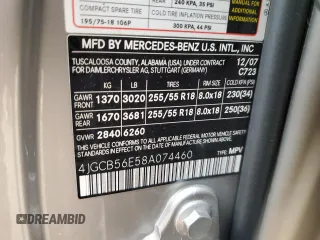 2008 Mercedes-Benz R 3.5L with VIN 4JGCB56E58A074460, listed as a Copart auction lot 84403464 with 296,644 mi miles and Salvage Title. Bid and sale history available at DreamBid. Image 13.