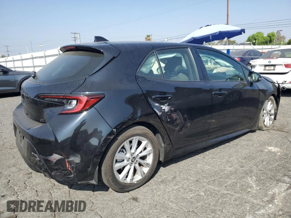 2023 Toyota Corolla Hatchback SE with VIN JTND4MBE3P3205743, listed as a Copart auction lot 76208354 with 22,632 mi miles and Salvage Title. Bid and sale history available at carsss.com. Image 3.