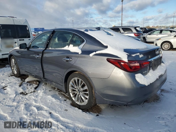 2019 Infiniti Q50 3.0t LUXE with VIN JN1EV7AR4KM552600, listed as a Copart auction lot 84406484 with 48,506 mi miles and Clean Title. Bid and sale history available at carsss.com. Image 2.