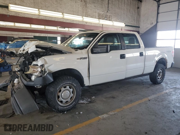 2013 Ford F-150 XL with VIN 1FTFW1EF4DKF26881, listed as a Copart auction lot 45454695 with 214,829 mi miles and Salvage Title. Bid and sale history available at carsss.com. Image 1.