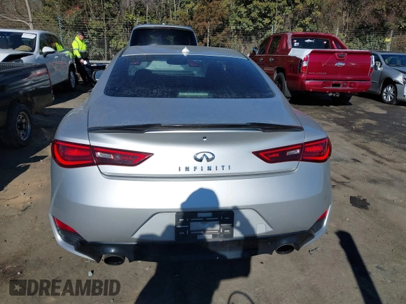 2018 Infiniti Q60 3.0t LUXE with VIN JN1EV7EL9JM391021, listed as a IAAI auction lot 41369592 with 112,732 mi miles. Bid and sale history available at carsss.com. Image 17.