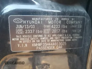 2004 Hyundai Sonata GLS with VIN KMHWF35H44A913025, listed as a Copart auction lot 77154804 with 113,262 mi miles and Salvage Title. Bid and sale history available at carsss.com. Image 12.