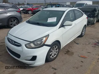 2013 Hyundai Accent GLS with VIN KMHCT4AE3DU325550, listed as a IAAI auction lot 41185651 with 128,791 mi miles and . Bid and sale history available at DreamBid. Image 17.