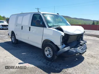 2019 Chevrolet Express Cargo with VIN 1GCWGAFP6K1369099, listed as a IAAI auction lot 42069329 with 74,624 mi miles. Bid and sale history available at carsss.com. Image 1.