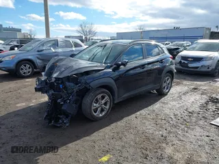 2023 Hyundai Kona SEL with VIN KM8K6CAB8PU041614, listed as a IAAI auction lot 41493717 with 1 mi miles. Bid and sale history available at carsss.com. Image 16.