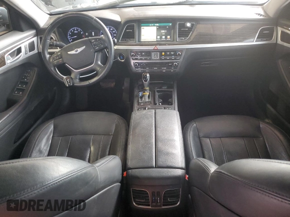 2015 Hyundai Genesis 3.8L with VIN KMHGN4JE4FU019004, listed as a Copart auction lot 64042934 with 163,006 mi miles and Salvage Title. Bid and sale history available at carsss.com. Image 8.
