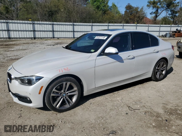 2017 BMW 3 Series 330i xDrive with VIN WBA8D9G59HNU60122, listed as a Copart auction lot 51227115 with 81,368 mi miles and Salvage Title. Bid and sale history available at carsss.com. Image 1.