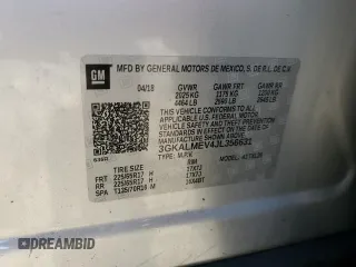 2018 GMC Terrain SLE with VIN 3GKALMEV4JL356631, listed as a Copart auction lot 83968864 with 0 mi miles and Salvage Title. Bid and sale history available at carsss.com. Image 13.