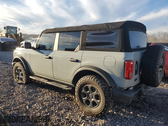 2021 Ford Bronco with VIN 1FMDE5BH2MLA90013, listed as a Copart auction lot 82587383 with 25,521 mi miles. Bid and sale history available at carsss.com. Image 2.