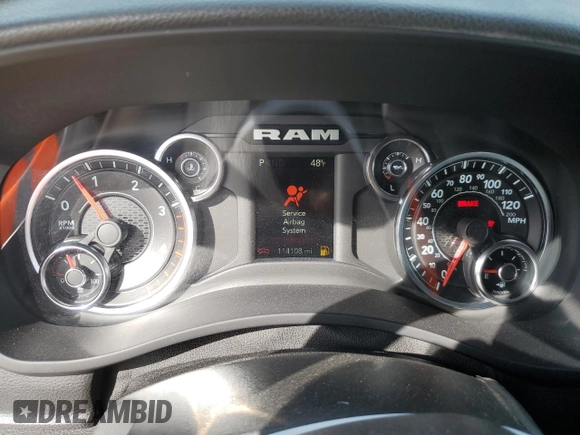 2022 Ram 2500 Big Horn with VIN 3C6UR5DL0NG253497, listed as a Copart auction lot 48236565 with 114,108 mi miles and Salvage Title. Bid and sale history available at carsss.com. Image 9.
