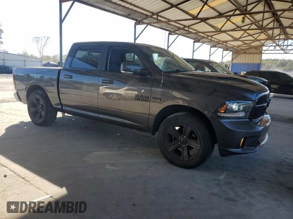 2018 Ram 1500 Night with VIN 1C6RR7MT0JS240821, listed as a Copart auction lot 80089194 with 107,261 mi miles and Salvage Title. Bid and sale history available at carsss.com. Image 4.