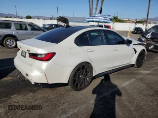 2022 BMW M3 Competition z VIN WBS33AY03NFL72105, wystawiony jako Copart lot #77904214 z przebiegiem 35 387 mil mil oraz Szkoda całkowita • Salvage title. Historia ofert i sprzedaży dostępna na DreamBid. Obrazek 3.