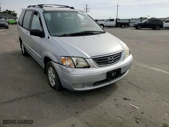 2001 Mazda MPV DX with VIN JM3LW28Y810203101, listed as a Copart auction lot 75053744 with 185,058 mi miles and Salvage Title. Bid and sale history available at carsss.com. Image 12.
