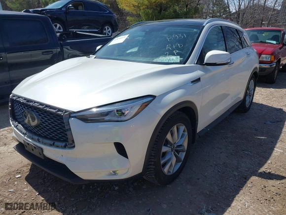 2020 Infiniti QX50 ESSENTIAL with VIN 3PCAJ5M34LF104029, listed as a IAAI auction lot 41858931 with 57,934 mi miles. Bid and sale history available at carsss.com. Image 22.