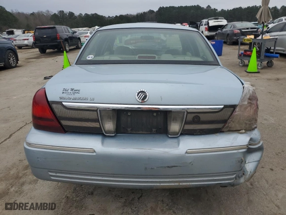 2009 Mercury Grand Marquis LS with VIN 2MEHM75V29X634556, listed as a Copart auction lot 48925725 with 91,643 mi miles and Salvage Title. Bid and sale history available at carsss.com. Image 6.