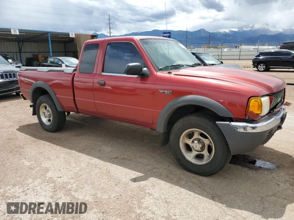 2001 Ford Ranger XL Fleet with VIN 1FTZR15E21PB15604, listed as a Copart auction lot 57746645 with 208,098 mi miles and Salvage title. Bid and sale history available at DreamBid. Image 4.