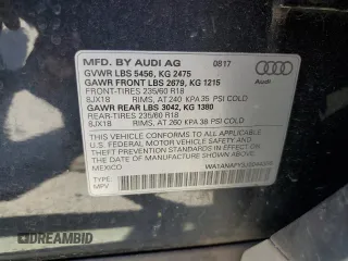 2018 Audi Q5 Premium with VIN WA1ANAFY3J2044356, listed as a Copart auction lot 57860505 with 100,341 mi miles and Salvage title. Bid and sale history available at DreamBid. Image 13.