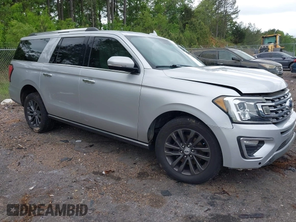 2019 Ford Expedition Max Limited with VIN 1FMJK1KT4KEA58660, listed as a IAAI auction lot 41937220 with 167,729 mi miles and . Bid and sale history available at DreamBid. Image 1.