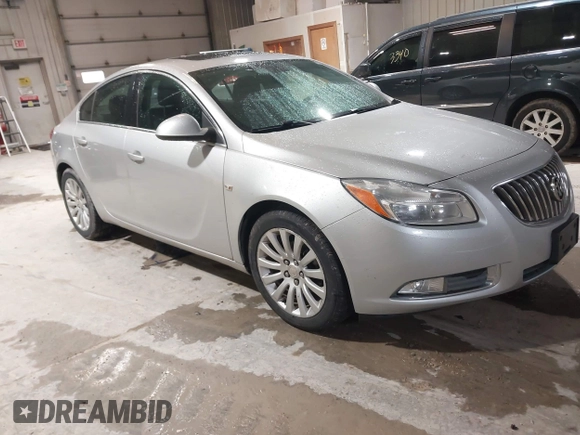 2011 Buick Regal CXL RL4 with VIN W04GS5EC1B1017101, listed as a IAAI auction lot 42123325 with 124,732 mi miles. Bid and sale history available at carsss.com. Image 1.
