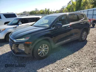 2019 Hyundai Santa Fe SE with VIN 5NMS23AD7KH087453, listed as a Copart auction lot 49356195 with 125,458 mi miles and Salvage Title. Bid and sale history available at carsss.com. Image 1.