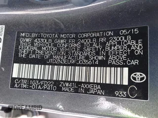 2015 Toyota Prius Two with VIN JTDZN3EU9FJ035614, listed as a IAAI auction lot 42713343 with 132,365 mi miles and . Bid and sale history available at DreamBid. Image 9.