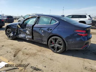 2023 Genesis G70 3.3T with VIN KMTG54TE1PU134177, listed as a Copart auction lot 48476115 with 15,763 mi miles and Clean title. Bid and sale history available at DreamBid. Image 2.