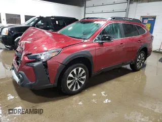 2025 Subaru Outback Limited z VIN 4S4BTANC8S3152260, wystawiony jako Copart lot #51670535 z przebiegiem 1 349 mil mil oraz Szkoda całkowita • Salvage title. Historia ofert i sprzedaży dostępna na DreamBid. Obrazek 1.