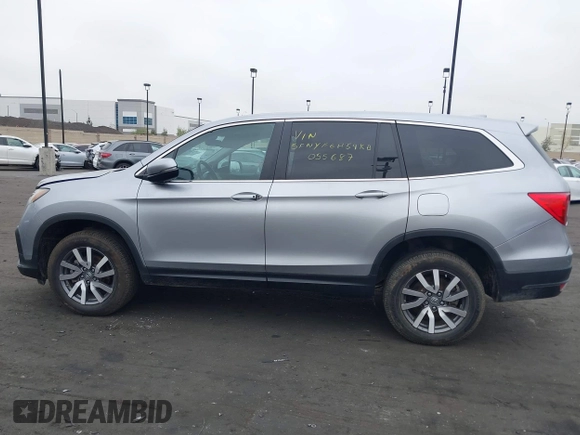 2019 Honda Pilot EX-L with VIN 5FNYF6H54KB055687, listed as a IAAI auction lot 42050539 with 50,989 mi miles and . Bid and sale history available at carsss.com. Image 15.