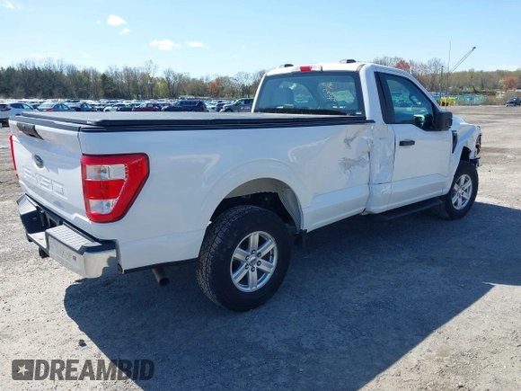 2021 Ford F-150 XL with VIN 1FTMF1EB8MKD78836, listed as a IAAI auction lot 41960797 with 57,461 mi miles. Bid and sale history available at carsss.com. Image 4.