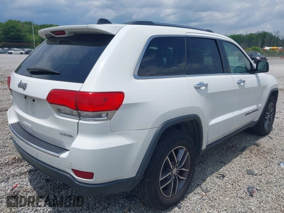 2017 Jeep Grand Cherokee Limited z VIN 1C4RJEBG4HC736087, wystawiony jako IAAI lot #42491605 z przebiegiem 150 465 mil mil oraz . Historia ofert i sprzedaży dostępna na DreamBid. Obrazek 4.