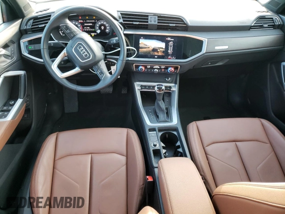 2022 Audi Q3 Premium with VIN WA1AUCF38N1143348, listed as a Copart auction lot 73682014 with 10,130 mi miles and Salvage Title. Bid and sale history available at carsss.com. Image 8.