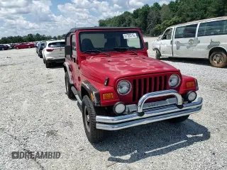 2001 Jeep Wrangler Sport with VIN 1J4FA49S51P365327, listed as a Copart auction lot 61720115 with 194,086 mi miles and Salvage title. Bid and sale history available at DreamBid. Image 14.