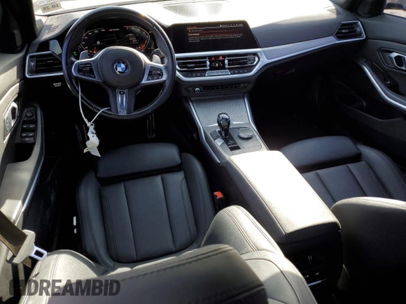 2020 BMW 3 Series M340i xDrive with VIN WBA5U9C02LFH17348, listed as a Copart auction lot 45452545 with 56,869 mi miles and Salvage Title. Bid and sale history available at DreamBid. Image 8.