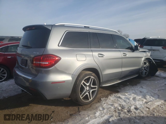 2017 Mercedes-Benz GLS with VIN 4JGDF7DEXHA777608, listed as a Copart auction lot 71279602 with 85,131 mi miles. Bid and sale history available at carsss.com. Image 3.