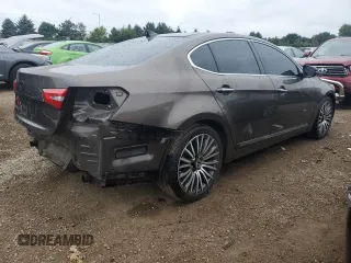 2014 Kia Cadenza Premium with VIN KNALN4D7XE5128265, listed as a Copart auction lot 65927464 with 99,127 mi miles and Salvage Title. Bid and sale history available at carsss.com. Image 3.