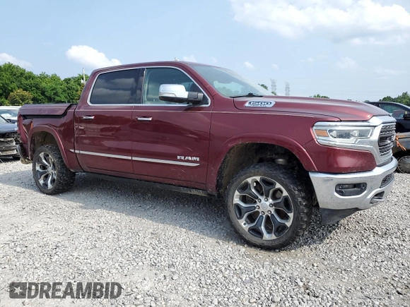 2019 Ram 1500 Limited with VIN 1C6SRFHT4KN707387, listed as a Copart auction lot 59544015 with 111,551 mi miles and Salvage title. Bid and sale history available at DreamBid. Image 4.