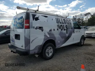 2014 Chevrolet Express Cargo Van with VIN 1GCWGFBA9E1120654, listed as a Copart auction lot 81083604 with 0 mi miles and Salvage Title. Bid and sale history available at carsss.com. Image 3.