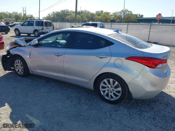2013 Hyundai Elantra GLS PZEV with VIN KMHDH4AE1DU531942, listed as a IAAI auction lot 41802232 with 108,241 mi miles. Bid and sale history available at carsss.com. Image 3.
