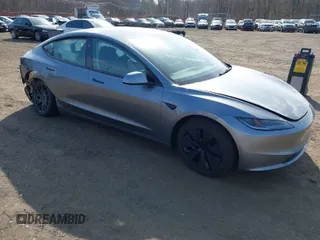 2024 Tesla Model 3 Long Range with VIN 5YJ3E1EB6RF859560, listed as a IAAI auction lot 41785553 with 3,847 mi miles and . Bid and sale history available at DreamBid. Image 1.