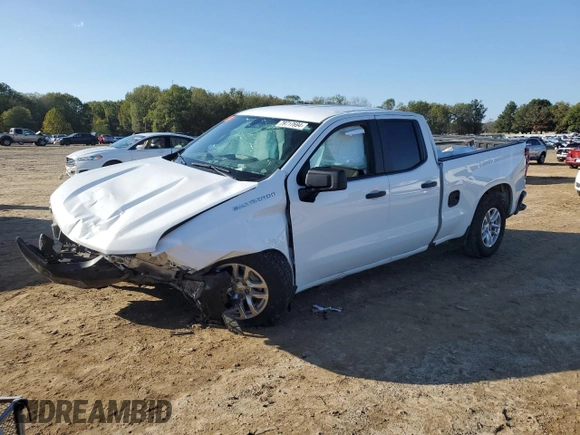 2021 Chevrolet Silverado 1500 Work Truck with VIN 1GCRWAEF0MZ158333, listed as a Copart auction lot 79717694 with Not Provided miles and Salvage Title. Bid and sale history available at DreamBid. Image 1.