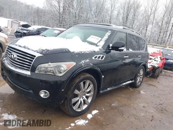 2011 Infiniti QX56 7-passenger with VIN JN8AZ2NF5B9504016, listed as a IAAI auction lot 41617136 with 210,584 mi miles and . Bid and sale history available at DreamBid. Image 17.