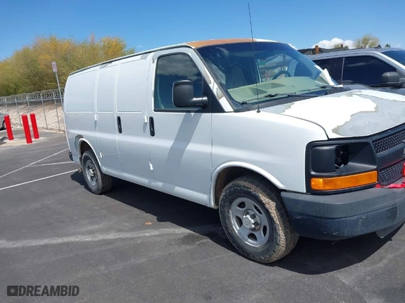 2008 Chevrolet Express Cargo Van with VIN 1GCFG15X481185208, listed as a IAAI auction lot 41945350 with 0 mi miles. Bid and sale history available at carsss.com. Image 13.