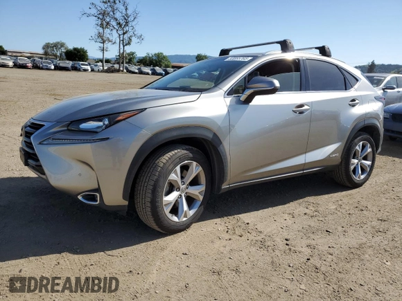 2017 Lexus NX 300h with VIN JTJBJRBZ2H2053608, listed as a Copart auction lot 53855765 with 78,060 mi miles and Salvage Title. Bid and sale history available at DreamBid. Image 1.