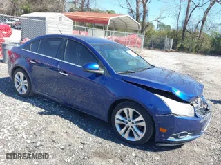 2012 Chevrolet Cruze LTZ with VIN 1G1PH5SC9C7334835, listed as a IAAI auction lot 41856465 with 160,000 mi miles. Bid and sale history available at carsss.com. Image 1.