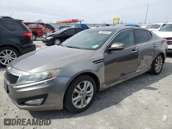 2013 Kia Optima EX with VIN 5XXGN4A7XDG218793, listed as a Copart auction lot 49856445 with 222,174 mi miles and Salvage title. Bid and sale history available at DreamBid. Image 1.