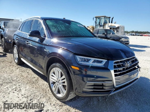 2018 Audi Q5 Premium Plus with VIN WA1BNAFY8J2019294, listed as a Copart auction lot 35861463 with 38,506 mi miles and . Bid and sale history available at DreamBid. Image 4.